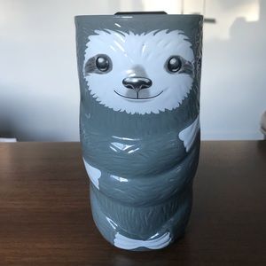 Ceramic Gray Sloth Tumbler